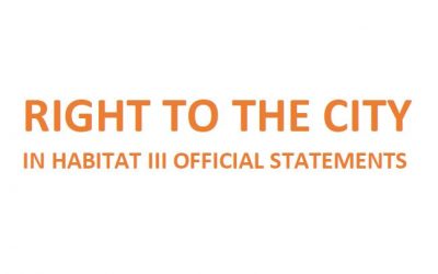 Right to the City in Habitat III Official Statements