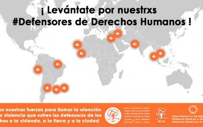 La PGDC se moviliza por las defensoras y defensores de nuestros derechos humanos relativos al hábitat