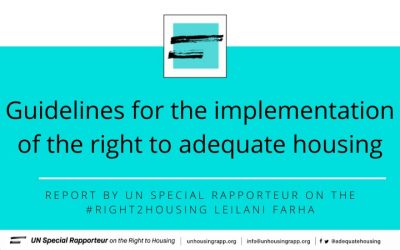 Special Rapporteur’s guidelines for the implementation of the Right to Adequate Housing