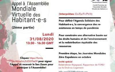 Assemblée Mondiale Virtuelle des Habitant-e-s (2ème partie)