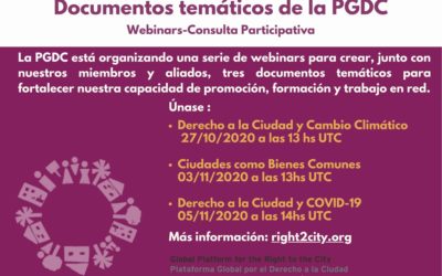 Documentos temáticos de la Plataforma Global por el Derecho a la Ciudad