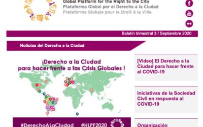 Noticias del Derecho a la Ciudad-Septiembre 2020