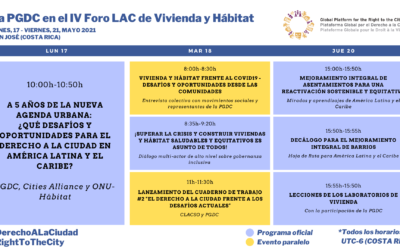 La PGDC en el IV Foro LAC de Vivienda y Hábitat