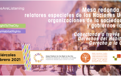 Mesa redonda entre Relatores Especiales de las Naciones Unidas, organizaciones de la sociedad civil y gobiernos locales