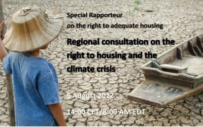 Asia-Pacific regional consultation for the Special Rapporteur on the right to adequate housing report on climate change and housing