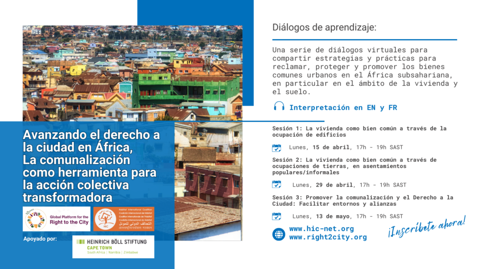 Diálogos de aprendizaje: Avanzando el derecho a la ciudad en África, La ...