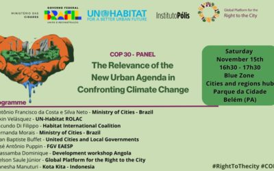 The Relevance of the New Urban Agenda in Confronting Climate Change – COP30